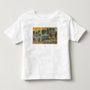 Bar Harbour, Maine - Grote Letter-scènes Kinder Shirts