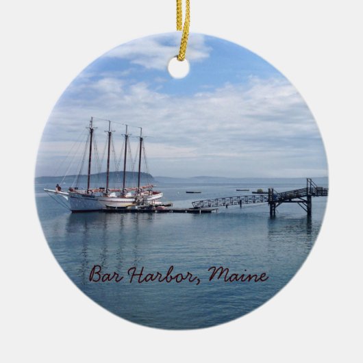 Bar Harbour, Maine Keramisch Ornament (Voorkant)