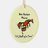 Bar Harbour Maine Lobster Ceramic Ornament (Rechts)