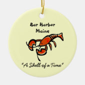 Bar Harbour Maine Lobster Ceramic Ornament (Voorkant)