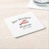 "Bar Harbour" Maine Lobster Kartonnen Onderzetters (Schuin)
