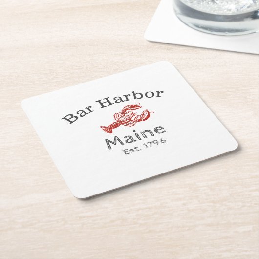 "Bar Harbour" Maine Lobster Kartonnen Onderzetters (Schuin)