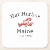 "Bar Harbour" Maine Lobster Kartonnen Onderzetters (Voorkant)