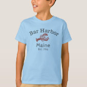 Bar Harbour Maine Lobster T-shirt, jongen T-shirt (Voorkant)