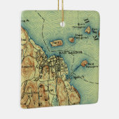 Bar Harbour Maine Map 1908 Keramisch Ornament (Rechts)