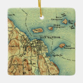 Bar Harbour Maine Map 1908 Keramisch Ornament (Voorkant)