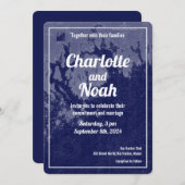 Bar Harbour Maine  Map Wedding Invitation Kaart (Voorkant / Achterkant)