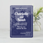 Bar Harbour Maine  Map Wedding Invitation Kaart (Staand voorkant)