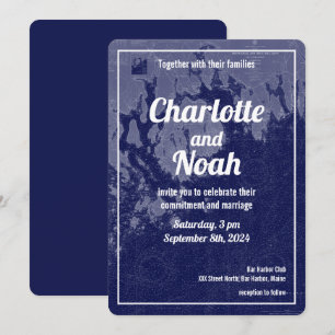 Bar Harbour Maine  Map Wedding Invitation Kaart
