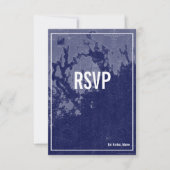 Bar Harbour Maine  Map Wedding RSVP Kaart (Voorkant)