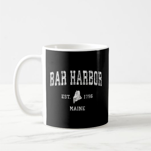 Bar Harbour Maine Me Atletische Sport Koffiemok (Links)
