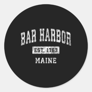 Bar Harbour Maine Me Gevestigd Sport Ronde Sticker