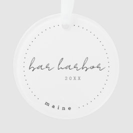 Bar Harbour Maine ME Travel United States Simple Ornament