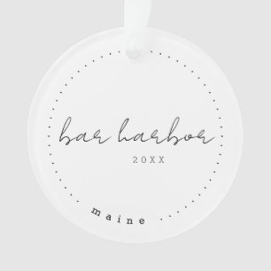 Bar Harbour Maine ME Travel United States Simple Ornament