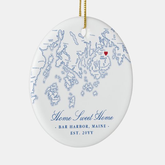 Bar Harbour Maine Ornament - Home Sweet Home (Rechts)