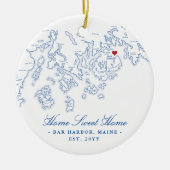 Bar Harbour Maine Ornament - Home Sweet Home (Voorkant)