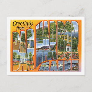 Bar Harbour Maine Travel America City Briefkaart