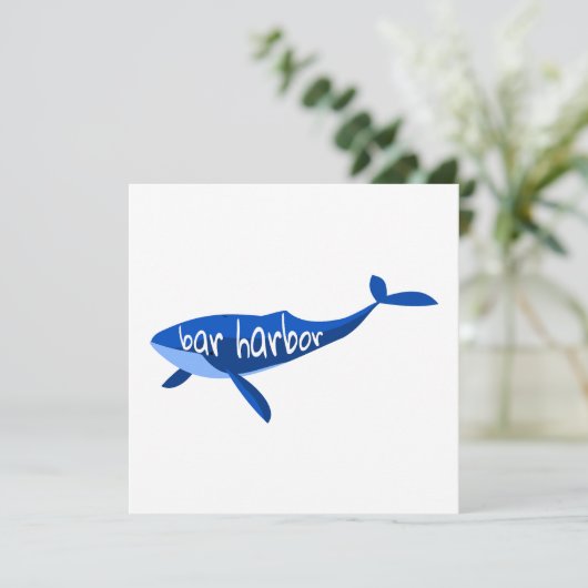 Bar Harbour Maine Whale (Staand voorkant)