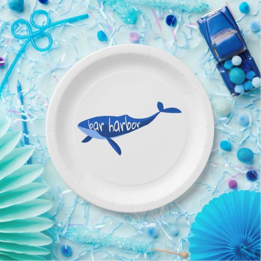 Bar Harbour Maine Whale Papieren Bordje (Feest)