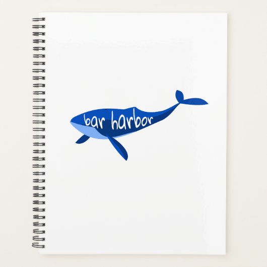 Bar Harbour Maine Whale Planner (Voorkant)