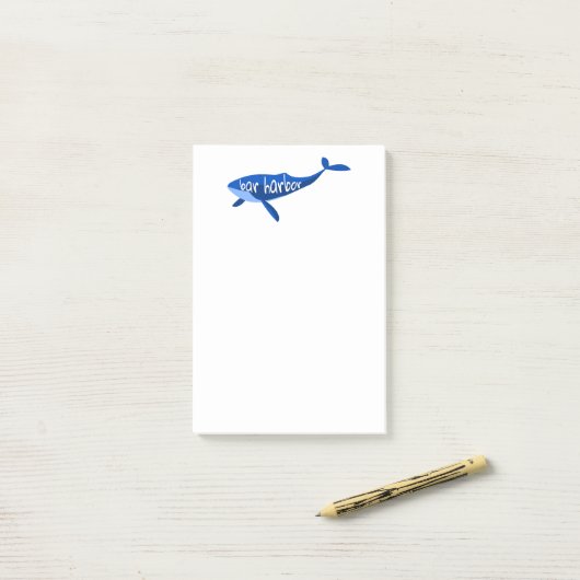 Bar Harbour Maine Whale Post-it® Notes (Op bureau)