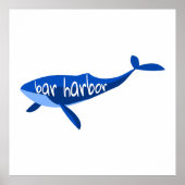 Bar Harbour Maine Whale Poster (Voorkant)