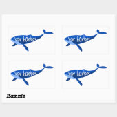 Bar Harbour Maine Whale Rechthoekige Sticker (Vel)
