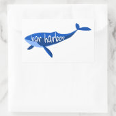 Bar Harbour Maine Whale Rechthoekige Sticker (Tas)