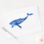 Bar Harbour Maine Whale Rechthoekige Sticker (Envelop)