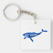 Bar Harbour Maine Whale Sleutelhanger (voorkant)