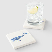 Bar Harbour Maine Whale Stenen Onderzetter (Zijkant)