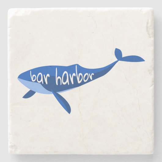 Bar Harbour Maine Whale Stenen Onderzetter (Voorkant)