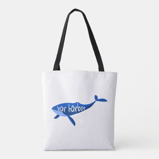 Bar Harbour Maine Whale Tote Bag (Achterkant)