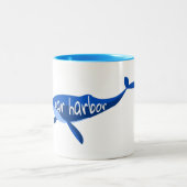 Bar Harbour Maine Whale Tweekleurige Koffiemok (Center)