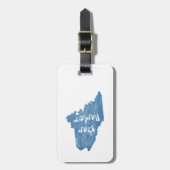 Bar Harbour Maine Wood Grain Bagagelabel (Voorkant verticaal)