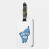 Bar Harbour Maine Wood Grain Bagagelabel (Achterkant verticaal)