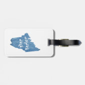 Bar Harbour Maine Wood Grain Bagagelabel (Achterkant horizontaal)