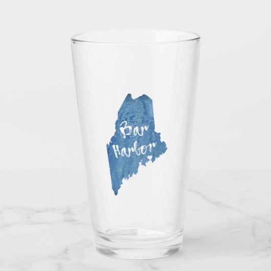 Bar Harbour Maine Wood Grain Glas (Voorkant)