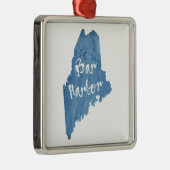 Bar Harbour Maine Wood Grain Metalen Ornament (Rechts)