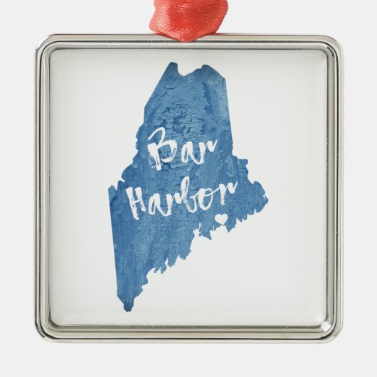 Bar Harbour Maine Wood Grain Metalen Ornament (Voorkant)