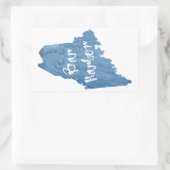 Bar Harbour Maine Wood Grain Rechthoekige Sticker (Tas)