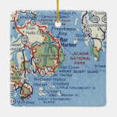 Bar Harbour ME  Map Keramisch Ornament (Achterkant)