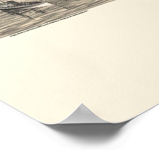 Bar Harbour, ME Panoramic Map - 1886 Poster (Hoek)