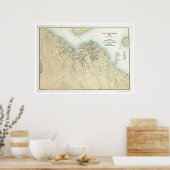 Bar Harbour, ME Plan Map 1896 Poster (Keuken)