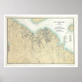 Bar Harbour, ME Plan Map 1896 Poster (Voorkant)