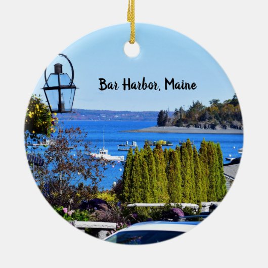 Bar Harbour Round Ornament (Achterkant)