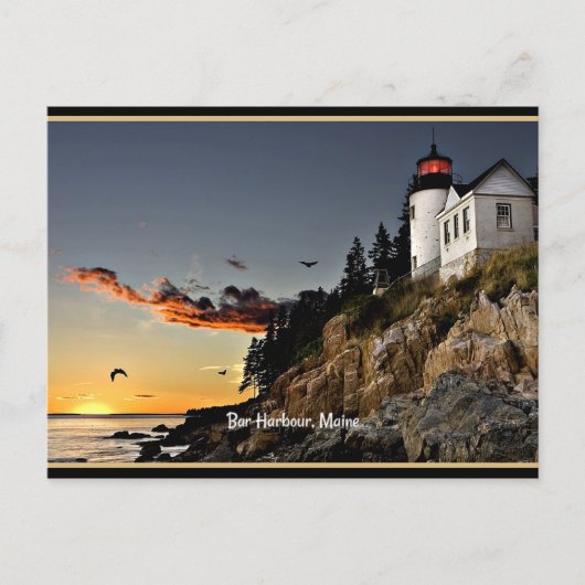 Bar Harbour, schilderachtig foto Maine Briefkaart (Voorkant)