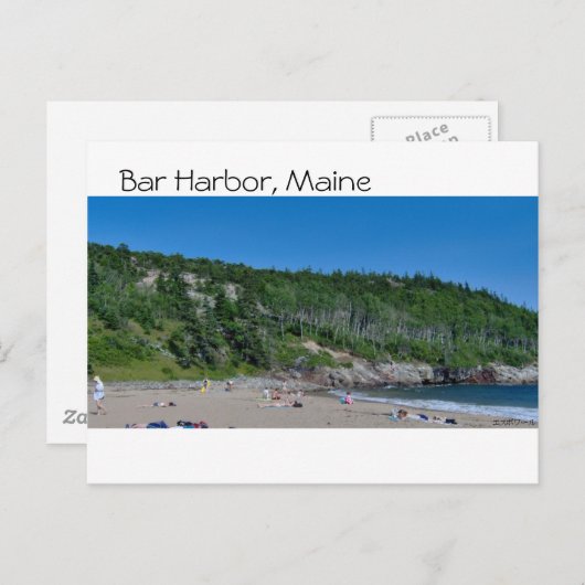 Bar Harbour - strand - 8 Briefkaart (Voorkant / Achterkant)