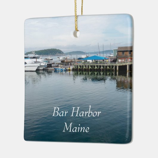 Bar Harbour-water Keramisch Ornament (Links)