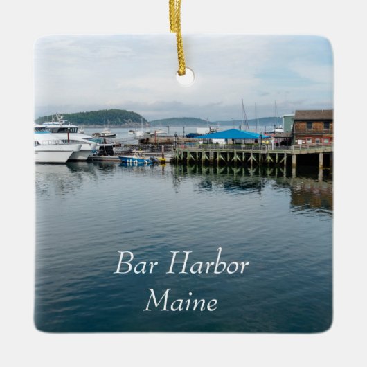 Bar Harbour-water Keramisch Ornament (Voorkant)